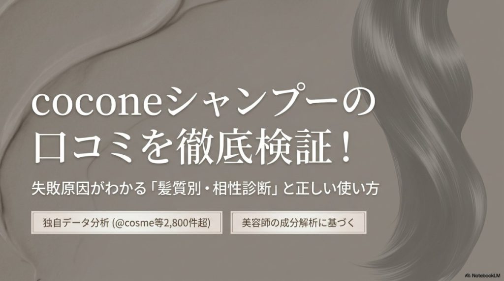 coconeシャンプーの口コミを独自調査！失敗原因がわかる髪質別・相性診断