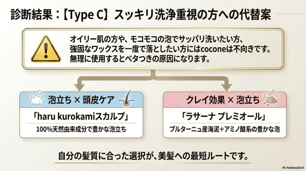 診断結果C:スッキリ洗浄重視!オイリー肌向けの別商品