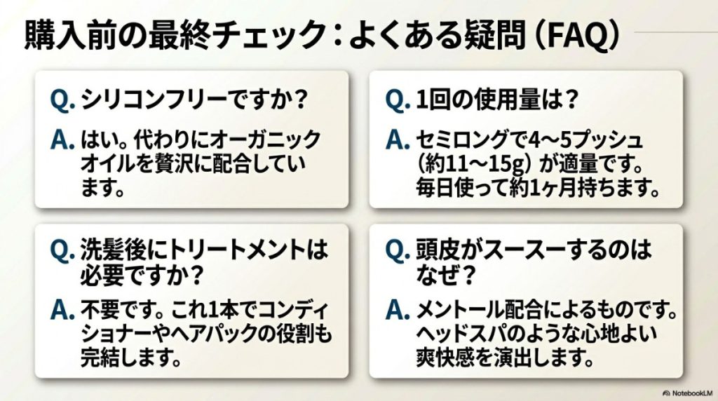 coconeクレイクリームシャンプーのよくある質問(FAQ)