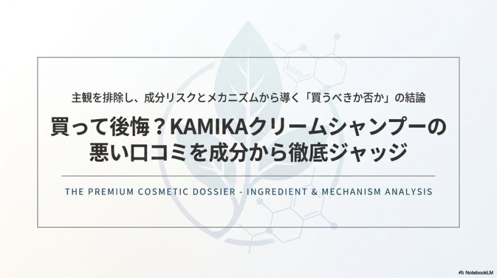 買って後悔？KAMIKAクリームシャンプーの悪い口コミを成分から徹底ジャッジ