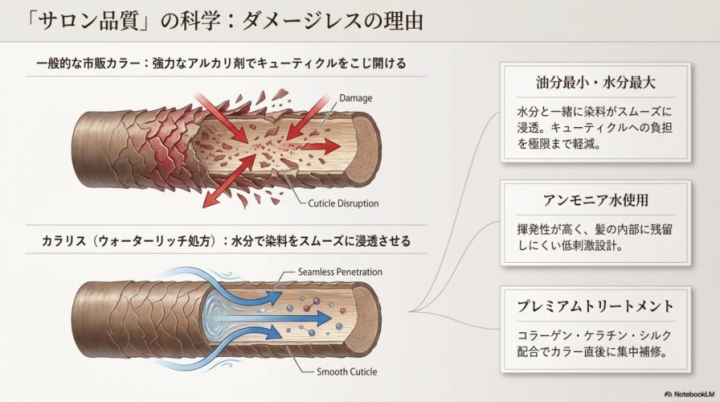 専門家や美容師も注目する「ウォーターリッチ処方」と「ダメージレス設計」