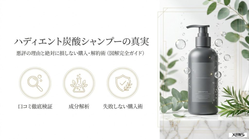 ハディエント炭酸シャンプーの口コミは悪い？悪評の理由と損しない購入術