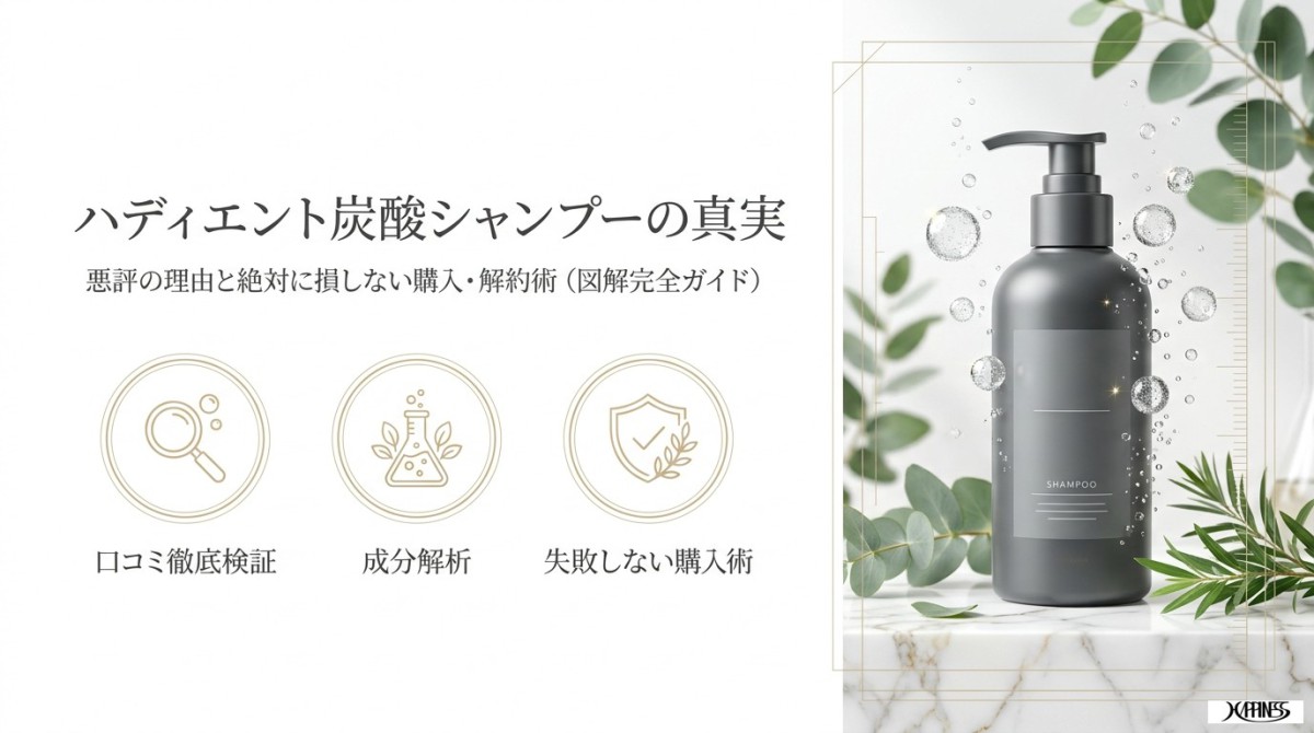 ハディエント炭酸シャンプーの口コミは悪い?悪評の理由と損しない購入術