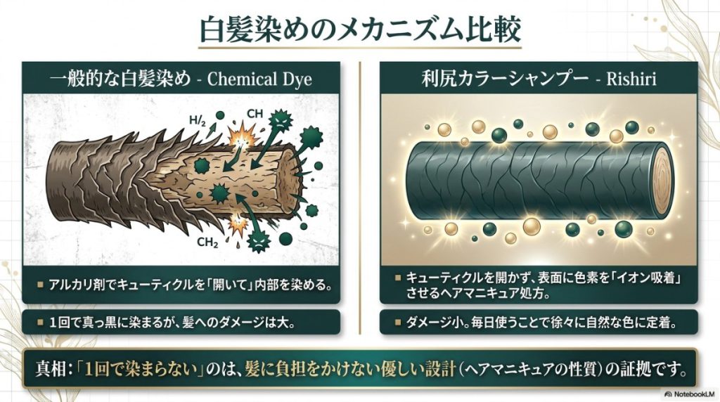 1回で染まらない理由は「ヘアマニキュア」の性質とキューティクルにある?