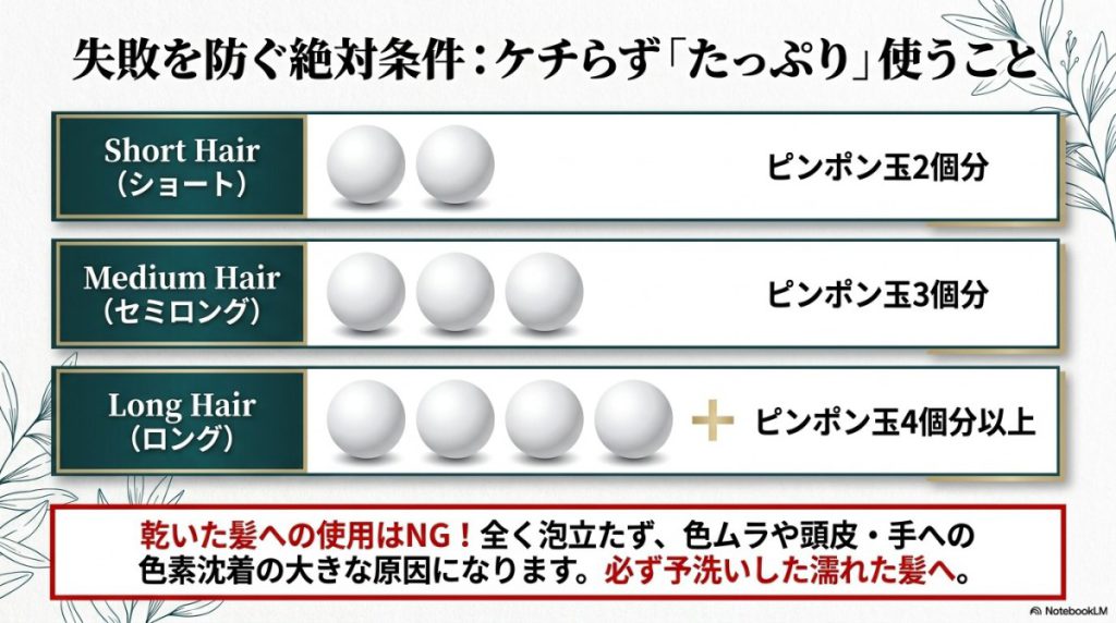 ショートでピンポン玉2個分!適切な使用量とモコモコ泡立ちの作り方