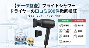 データ監査】ブライトシャワードライヤーの口コミ600件徹底検証