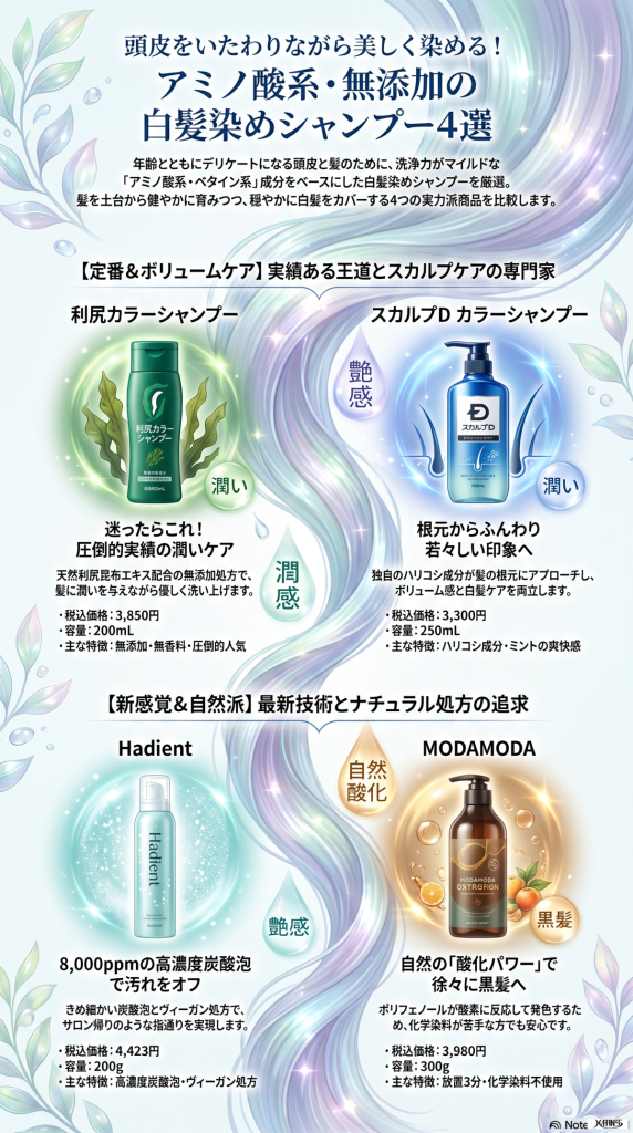 白髪染めシャンプーは本当に染まる？リアルな口コミ検証＆目的別18選